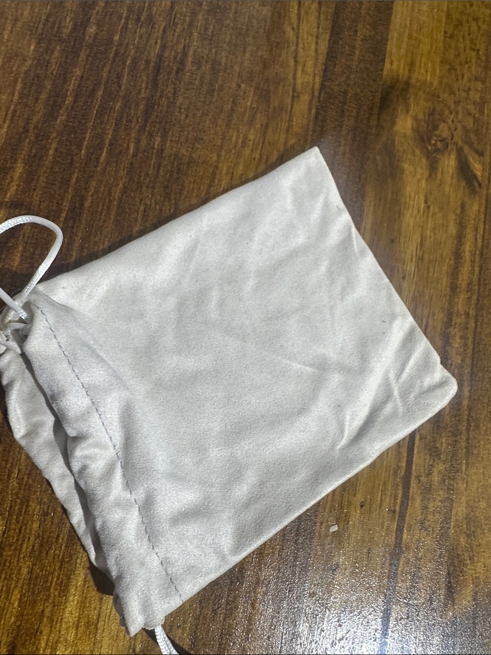 Mini Drawstring Pouch in Light Beige - Picture 4 of 4